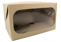 Caja contenedor cierre pestana c/ventana